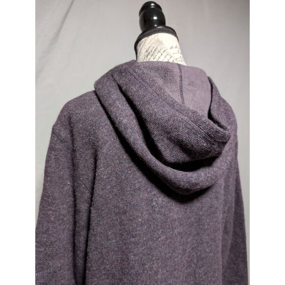 Express Tricot Women's Purple Wool Vintage Full‎ Zip Hoodie Knit Jacket Large - Picture 4 of 6